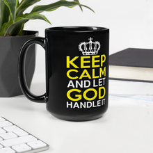 Load image into Gallery viewer, Keep Calm Black Glossy Mug