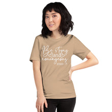 Load image into Gallery viewer, Be Strong and Courageous Women&#39;s Fitted Tee